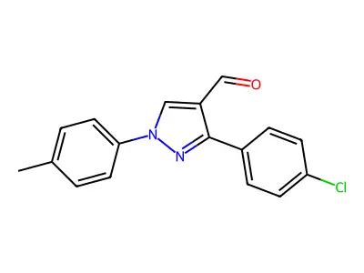 3-(4-Chlorophenyl)-1-(4-methylphenyl)-1H-pyrazole-4-carbaldehyde structure