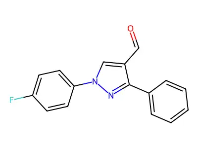 1-(4-Fluorophenyl)-3-phenyl-1H-pyrazole-4-carbaldehyde structure