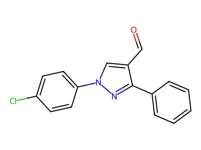 1-(4-Chlorophenyl)-3-phenyl-1H-pyrazole-4-carboxaldehyde structure