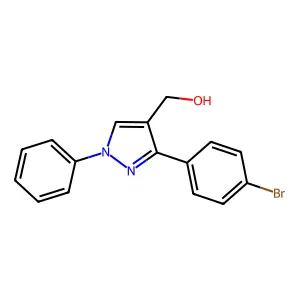 3-(4-Bromophenyl)-1-phenyl-1H-pyrazole-4-methanol structure