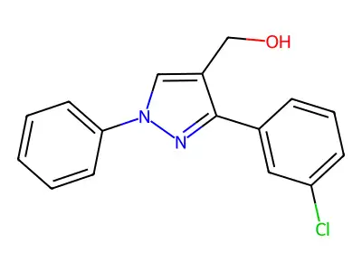 [3-(3-chlorophenyl)-1-phenyl-1H-pyrazol-4-yl]methanol structure