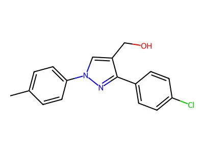 (3-(4-Chlorophenyl)-1-(4-methylphenyl)-1H-pyrazol-4-YL)methanol structure