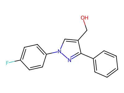 (1-(4-Fluorophenyl)-3-phenyl-1H-pyrazol-4-YL)methanol structure