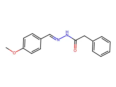 N-[(4-methoxyphenyl)methylideneamino]-2-phenylacetamide structure