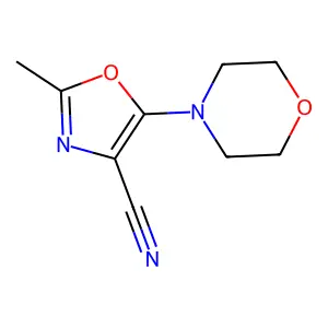 2-Methyl-5-(morpholin-4-yl)-1,3-oxazole-4-carbonitrile structure