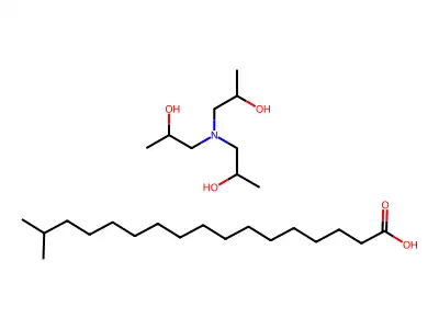 Isooctadecanoic acid, compd. with 1,1',1''-nitrilotris(2-propanol) (1:1) structure