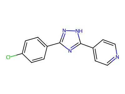 4-[3-(4-chlorophenyl)-1H-1,2,4-triazol-5-yl]pyridine structure