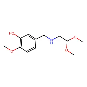 5-[(2,2-Dimethoxyethylamino)methyl]-2-methoxyphenol structure