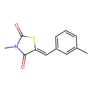 (5Z)-3-methyl-5-[(3-methylphenyl)methylidene]-1,3-thiazolidine-2,4-dione structure