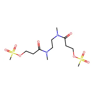 (Ethane-1,2-diyl)bis[(methylazanediyl)-3-oxopropane-3,1-diyl] dimethanesulfonate structure