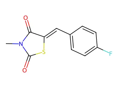 2,4-Thiazolidinedione, 5-[(4-fluorophenyl)methylene]-3-methyl- structure