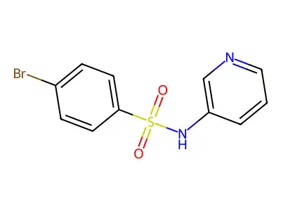 对溴-N-(3-吡啶基)苯磺酰胺 structure