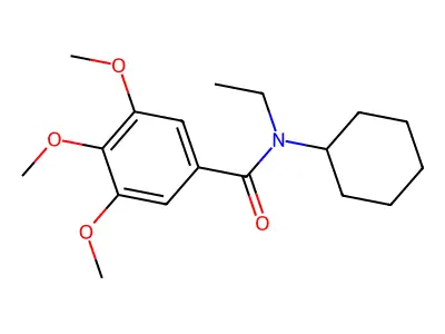 N-Cyclohexyl-N-ethyl-3,4,5-trimethoxy-benzamide structure