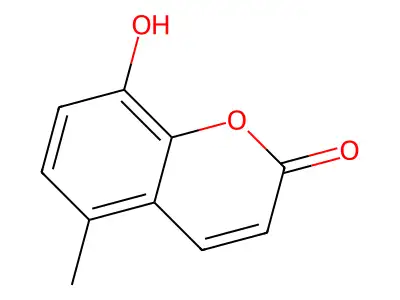 5-Methyl-8-hydroxycoumarin structure