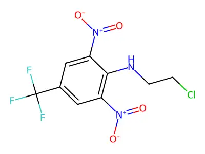 Benzenamine, N-(2-chloroethyl)-2,6-dinitro-4-(trifluoromethyl)- structure