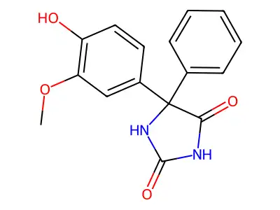 5-(4-Hydroxy-3-methoxyphenyl)-5-phenylhydantoin structure