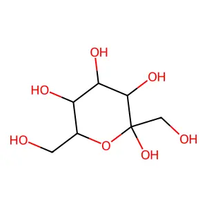alpha-L-ido-2-Heptulopyranose structure
