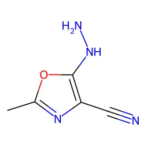 5-Hydrazinyl-2-methyl-1,3-oxazole-4-carbonitrile structure