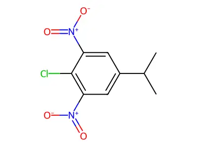 Benzene, 2-chloro-5-(1-methylethyl)-1,3-dinitro- structure