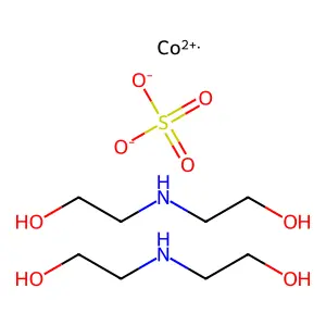 Cobalt(2+), bis(2,2'-iminodiethanol)-, sulfate (1:1) structure