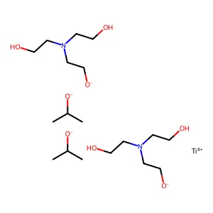 Titanium,2',2''-nitrilotris[ethanolato]](1-)-N,O]bis(2-propanolato)- structure