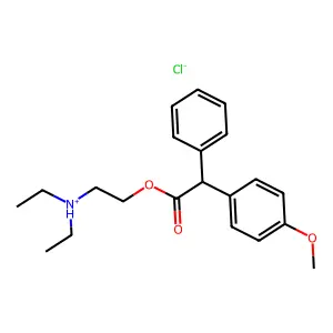 2-(Diethylamino)ethyl (4-methoxyphenyl)(phenyl)acetate--hydrogen chloride (1/1) structure