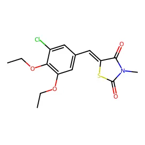 (5Z)-5-[(3-chloro-4,5-diethoxyphenyl)methylidene]-3-methyl-1,3-thiazolidine-2,4-dione structure