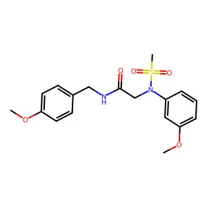 2-(3-methoxy-N-methylsulfonylanilino)-N-[(4-methoxyphenyl)methyl]acetamide structure