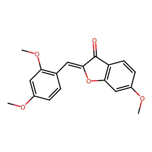 (Z)-2-(2,4-dimethoxybenzylidene)-6-methoxybenzofuran-3(2H)-one structure