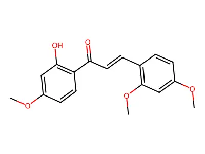2'-HYDROXY-2,4,4'-TRIMETHOXYCHALCONE structure