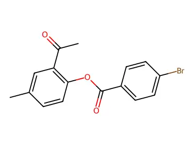 2-Acetyl-4-methylphenyl 4-bromobenzoate structure