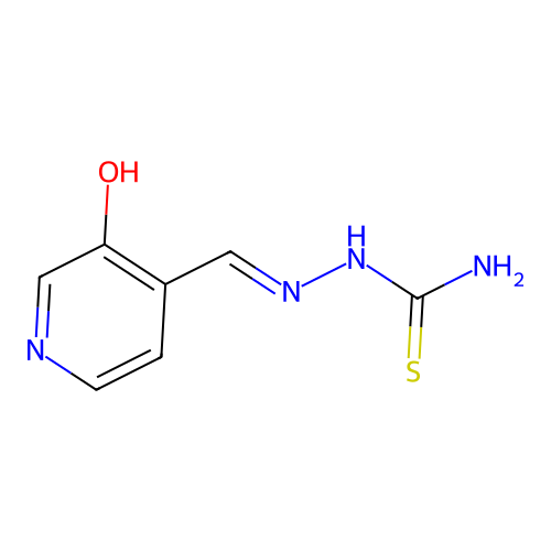 [(3-Hydroxy-4-pyridinyl)methylideneamino]thiourea structure