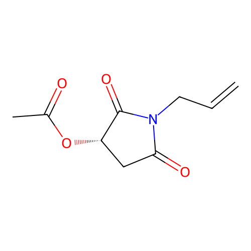 (3S)-2,5-dioxo-1-(prop-2-en-1-yl)pyrrolidin-3-yl acetate structure