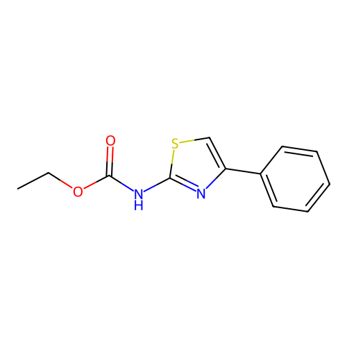 ethyl N-(4-phenyl-2-thiazolyl)carbamate structure