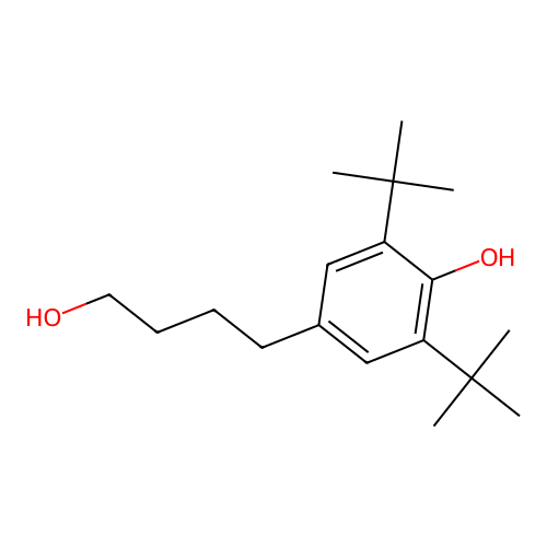 2,6-Di-tert-butyl-4-(4-hydroxybutyl)phenol structure