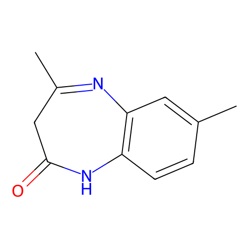 2,3-Dihydro-4,7-dimethyl-1H-1,5-benzodiazepin-2-one structure