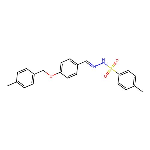 4-Methyl-N'-(4-((4-methylbenzyl)oxy)benzylidene)benzenesulfonohydrazide structure