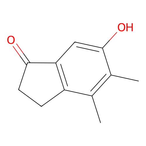 6-hydroxy-4,5-dimethyl-2,3-dihydro-1H-inden-1-one structure