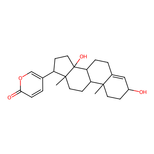 3,14-Dihydroxybufa-4,20,22-trienolide structure