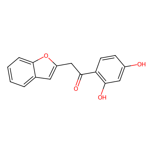2-(1-Benzofuran-2-yl)-1-(2,4-dihydroxyphenyl)ethanone structure
