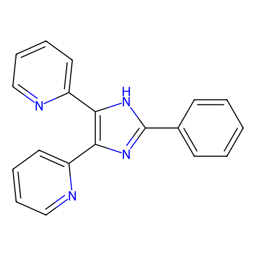 Pyridine, 2-[2-phenyl-5-(2-pyridinyl)-1H-imidazol-4-yl]- structure