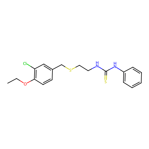 1-{2-[(3-Chloro-4-ethoxybenzyl)sulfanyl]ethyl}-3-phenylthiourea structure