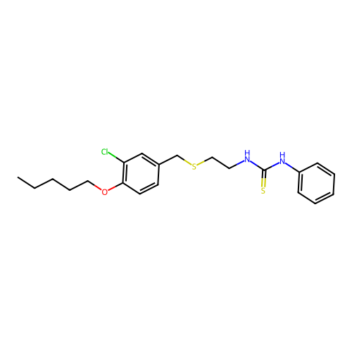 1-(2-{[3-Chloro-4-(pentyloxy)benzyl]sulfanyl}ethyl)-3-phenylthiourea structure