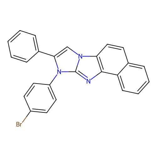 10-(4-bromophenyl)-9-phenyl-10H-imidazo[1,2-a]naphtho[1,2-d]imidazole structure