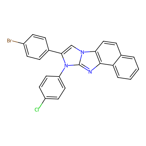 9-(4-bromophenyl)-10-(4-chlorophenyl)-10H-imidazo[1,2-a]naphtho[1,2-d]imidazole structure
