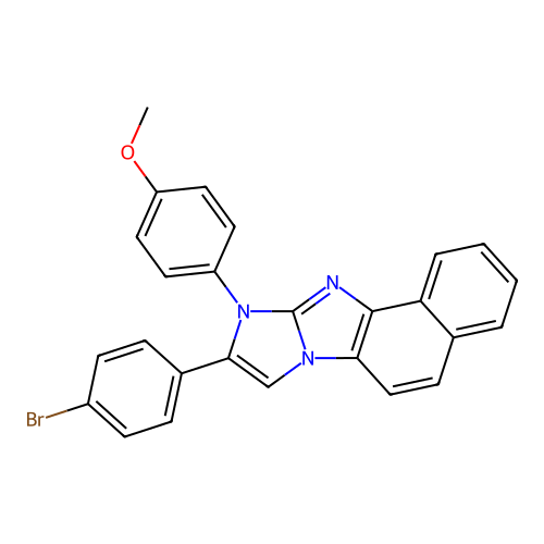 9-(4-bromophenyl)-10-(4-methoxyphenyl)-10H-imidazo[1,2-a]naphtho[1,2-d]imidazole structure