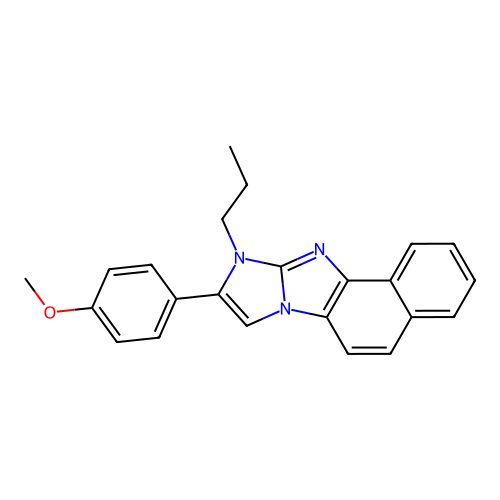 9-(4-methoxyphenyl)-10-propyl-10H-imidazo[1,2-a]naphtho[1,2-d]imidazole structure