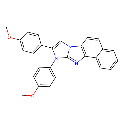 9,10-bis(4-methoxyphenyl)-10H-imidazo[1,2-a]naphtho[1,2-d]imidazole structure