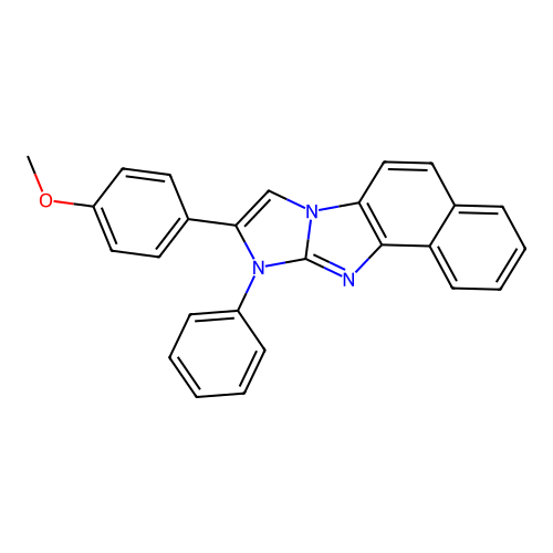 9-(4-methoxyphenyl)-10-phenyl-10H-imidazo[1,2-a]naphtho[1,2-d]imidazole structure