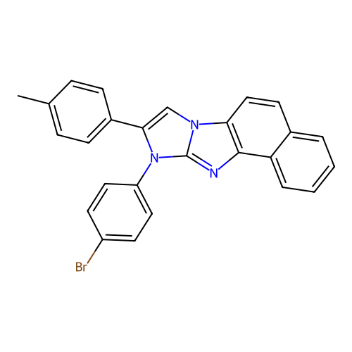10-(4-bromophenyl)-9-(4-methylphenyl)-10H-imidazo[1,2-a]naphtho[1,2-d]imidazole structure